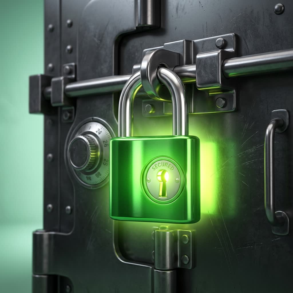3D padlock illustration